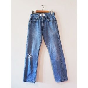 🤠 Country Boy Blue Jeans — Classic Levi’s 505 Straight Leg Distressed Jeans